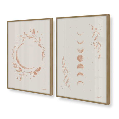 [Color:Brushed Gold], Picture of art in a Brushed Gold frame at an angle