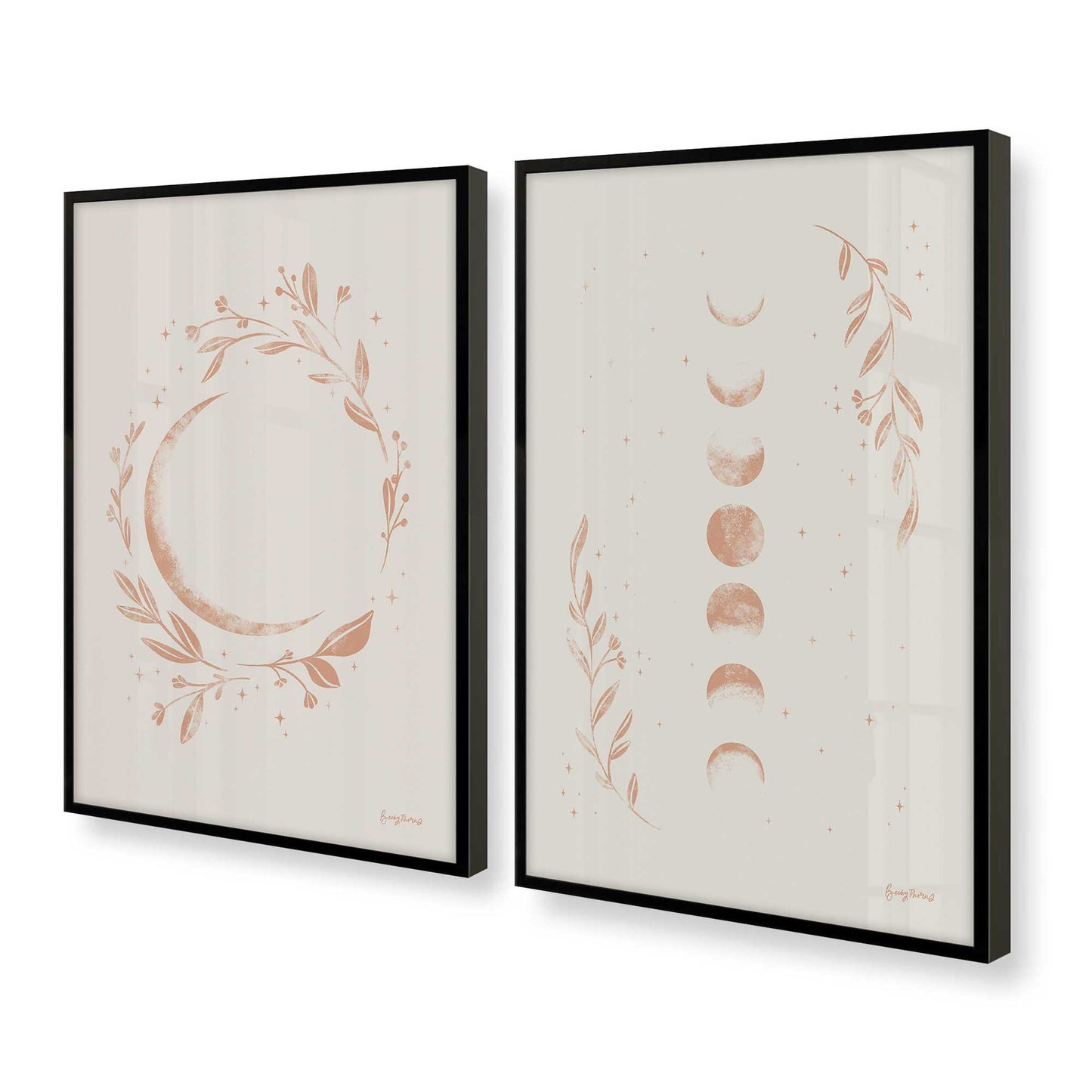 [Color:Satin Black], Picture of art in a Satin Black frame at an angle