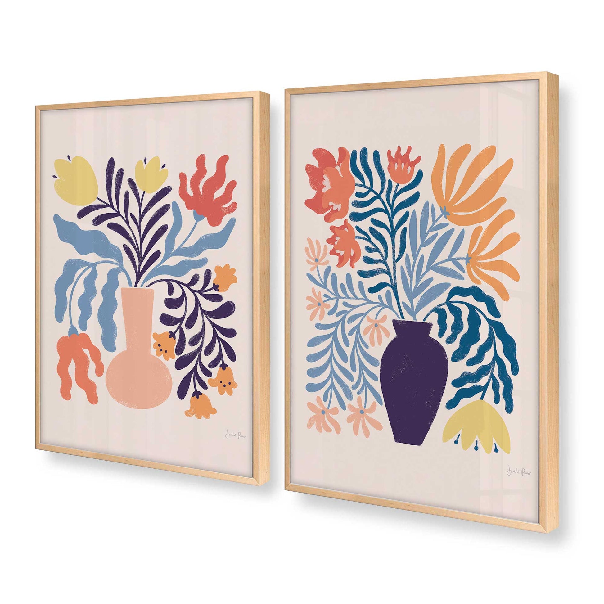 [Color:Raw Maple], Picture of art in a Raw Maple frame at an angle