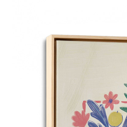 Vibrant Floral Scene Canvas Print, Set of 2
