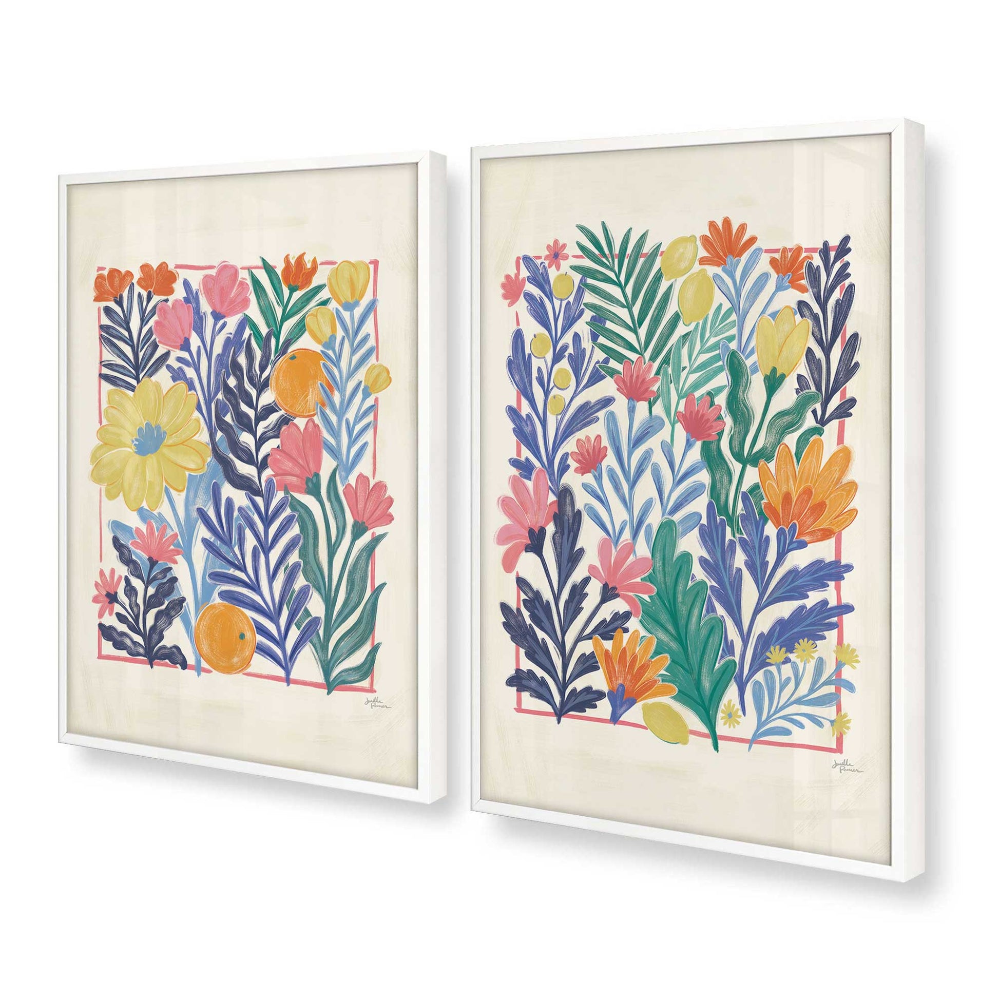 [Color:Opaque White], Picture of art in a Opaque White frame at an angle