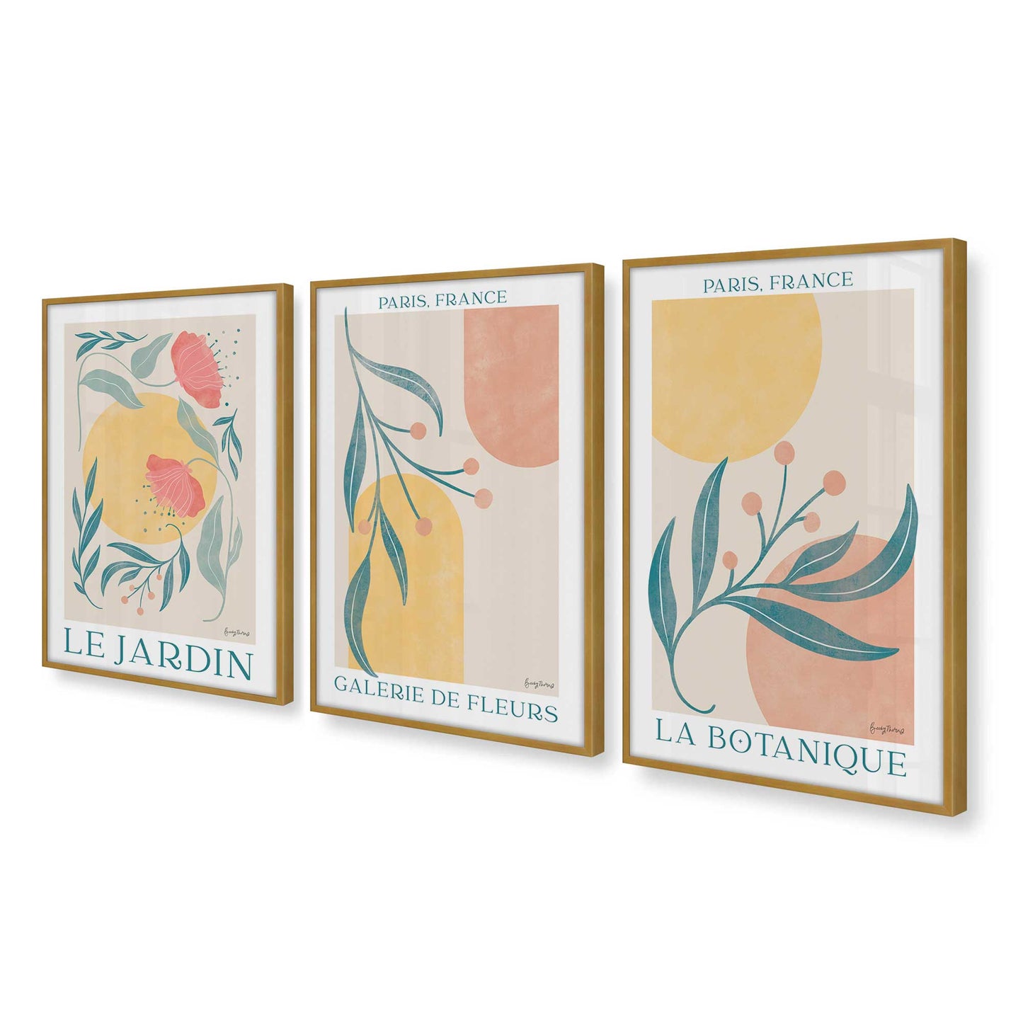 [Color:Polished Gold], Picture of art in a Polished Gold frame at an angle