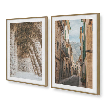 [Color:Brushed Gold], Picture of art in a Brushed Gold frame at an angle