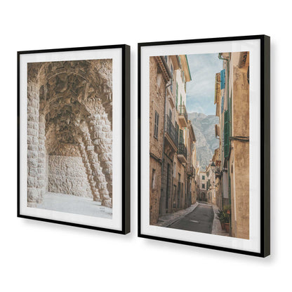 [Color:Satin Black], Picture of art in a Satin Black frame at an angle