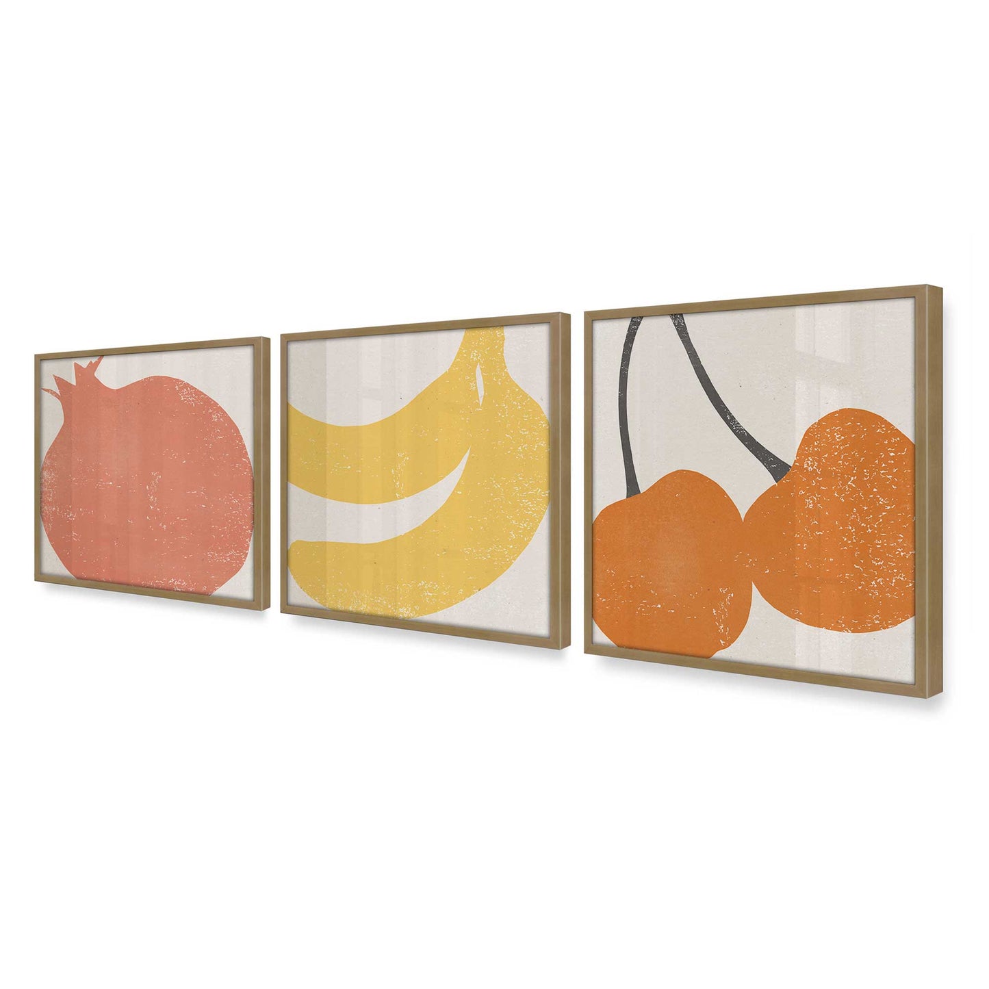 [Color:Brushed Gold], Picture of art in a Brushed Gold frame at an angle