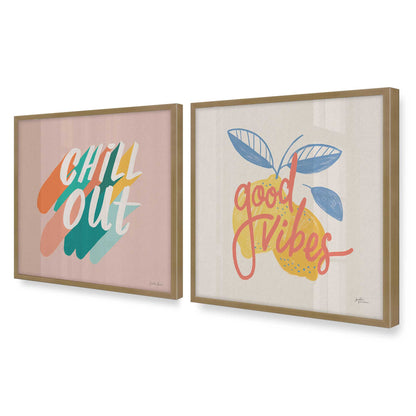 [Color:Brushed Gold], Picture of art in a Brushed Gold frame at an angle