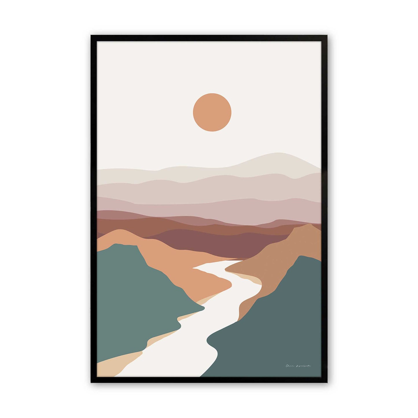 Desert River Dreams Trio Art Print, Set of 3