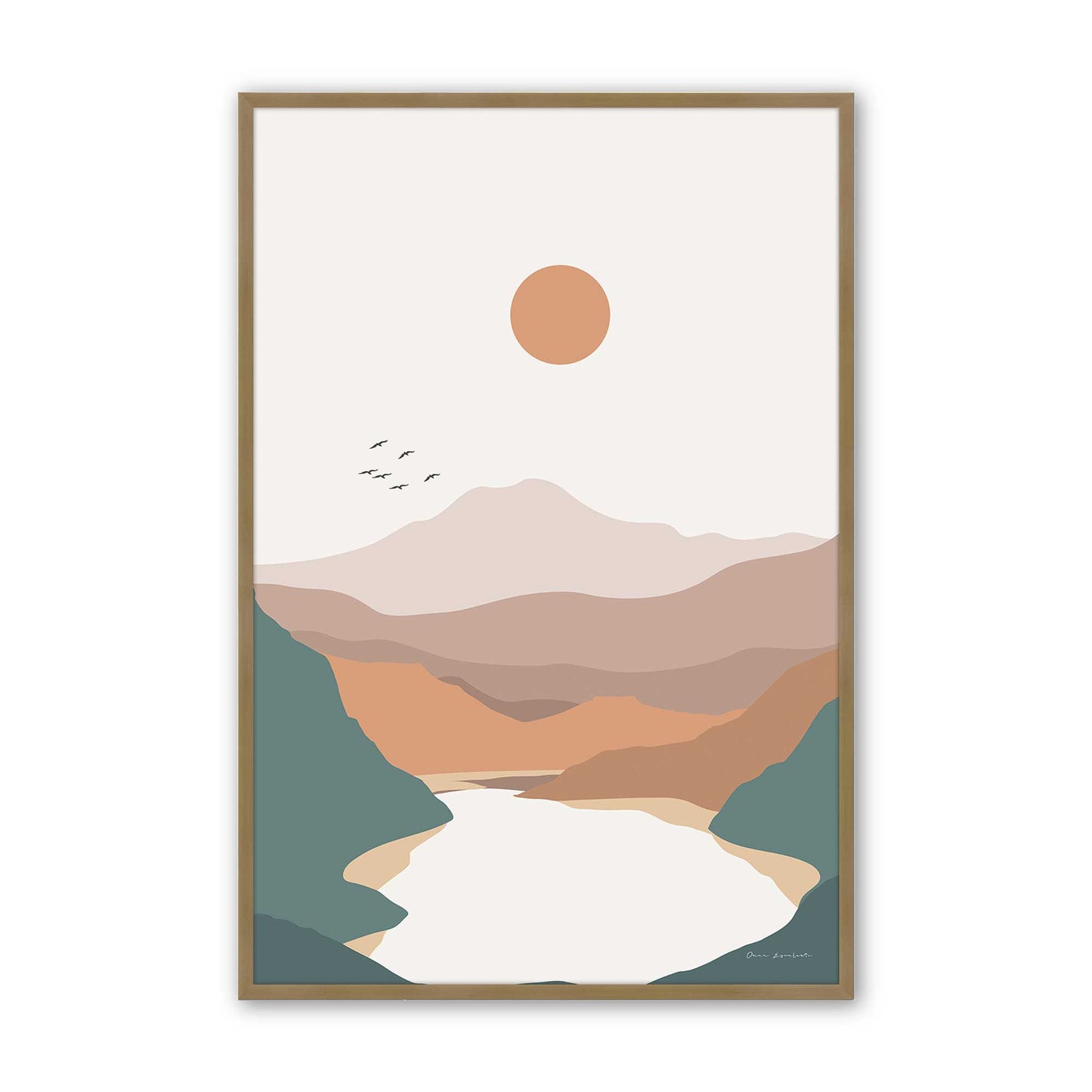 Desert River Dreams Trio Art Print, Set of 3