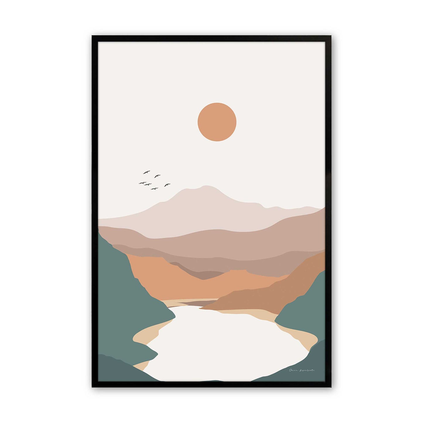 Desert River Dreams Trio Art Print, Set of 3