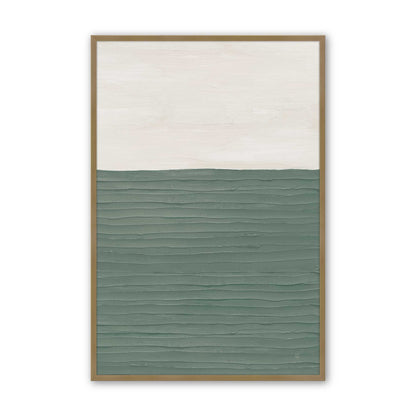 Modern Green Zen Art Print, Set of 2