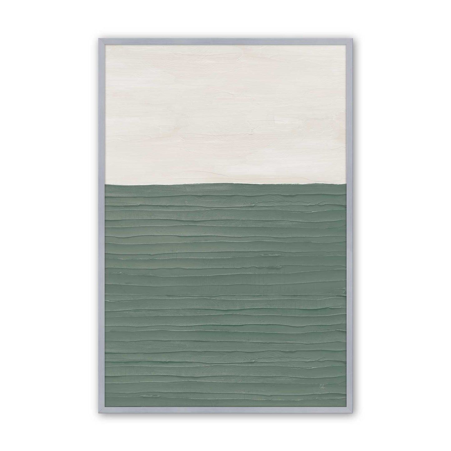 Modern Green Zen Art Print, Set of 2