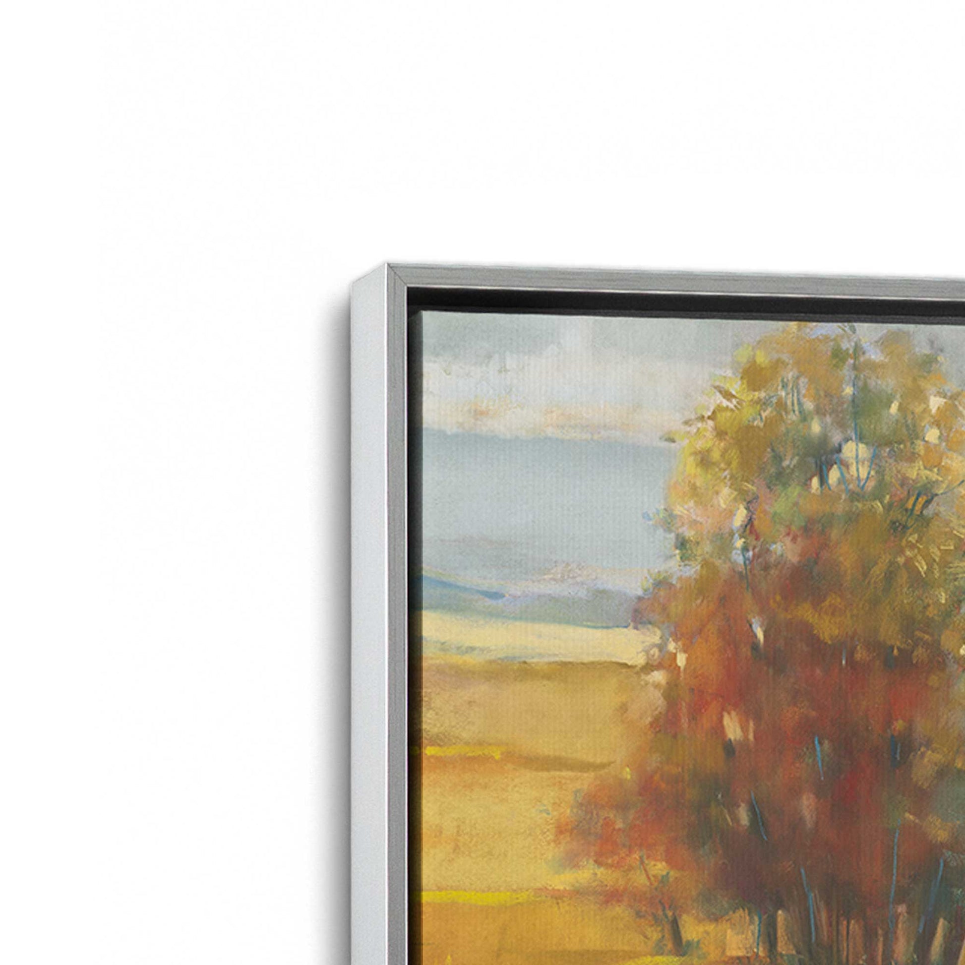 [Color:Polished Chrome], Picture of art in a Polished Chrome frame at an angle