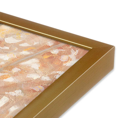 [Color:Polished Gold], Picture of art in a Polished Gold frame at an angle