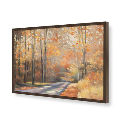 [Color:Brown], Picture of art in a Brown frame of the corner
