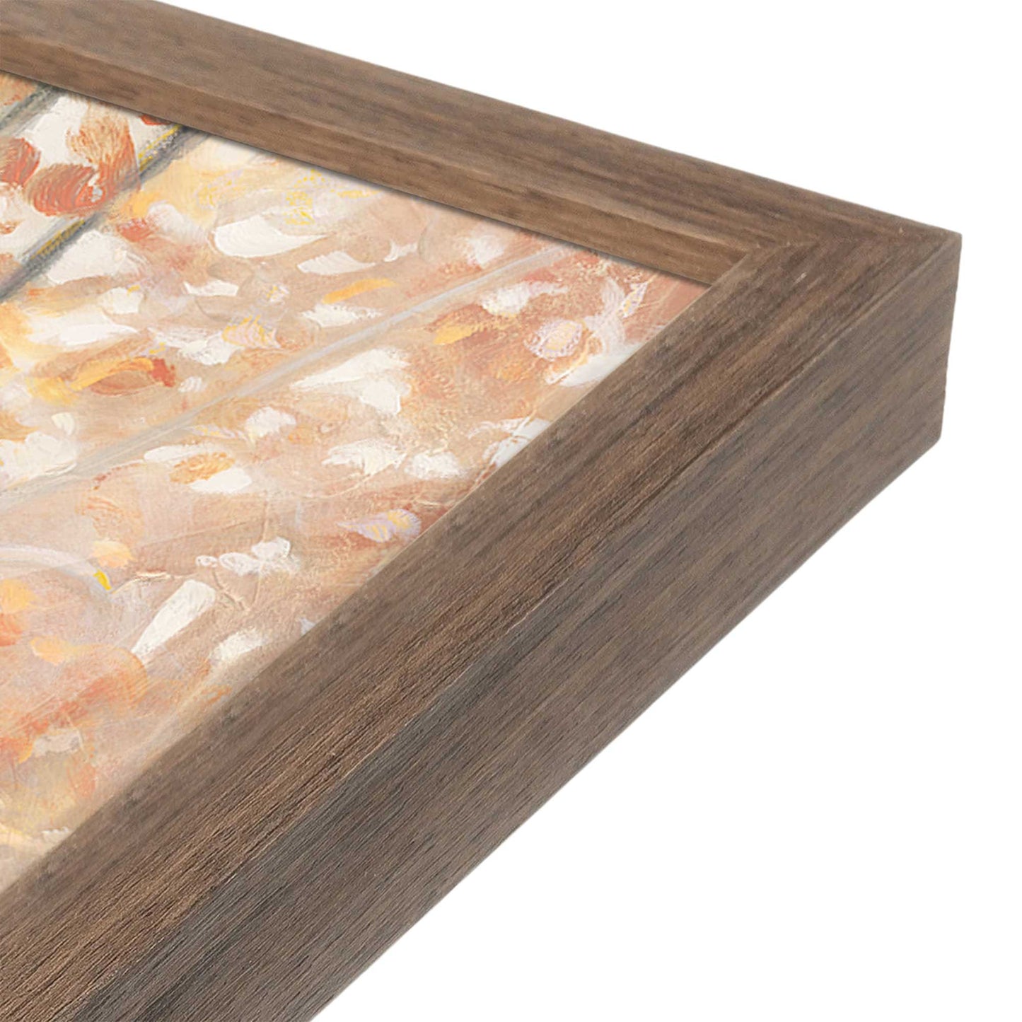 [Color:Walnut], Picture of art in a Walnut frame at an angle