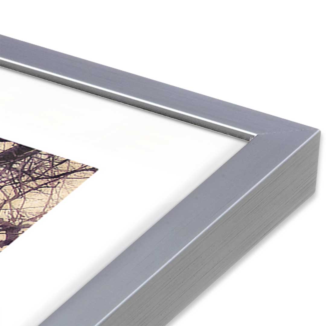 [Color:Polished Chrome], Picture of art in a Polished Chrome frame at an angle