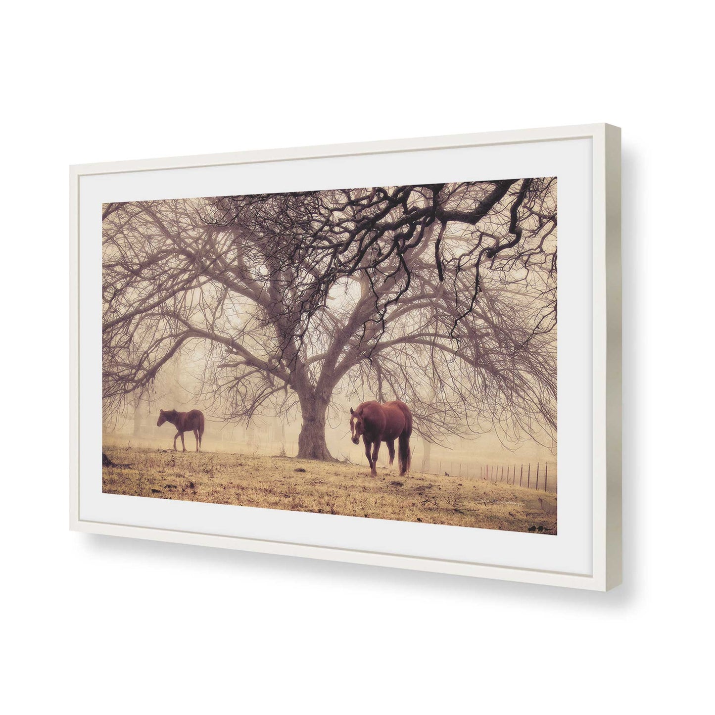 [Color:Opaque White], Picture of art in a Opaque White frame of the corner