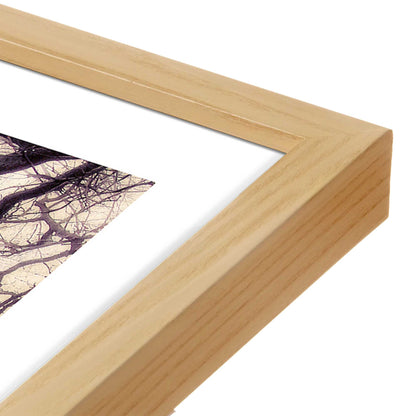 [Color:American Maple], Picture of art in a American Maple frame at an angle