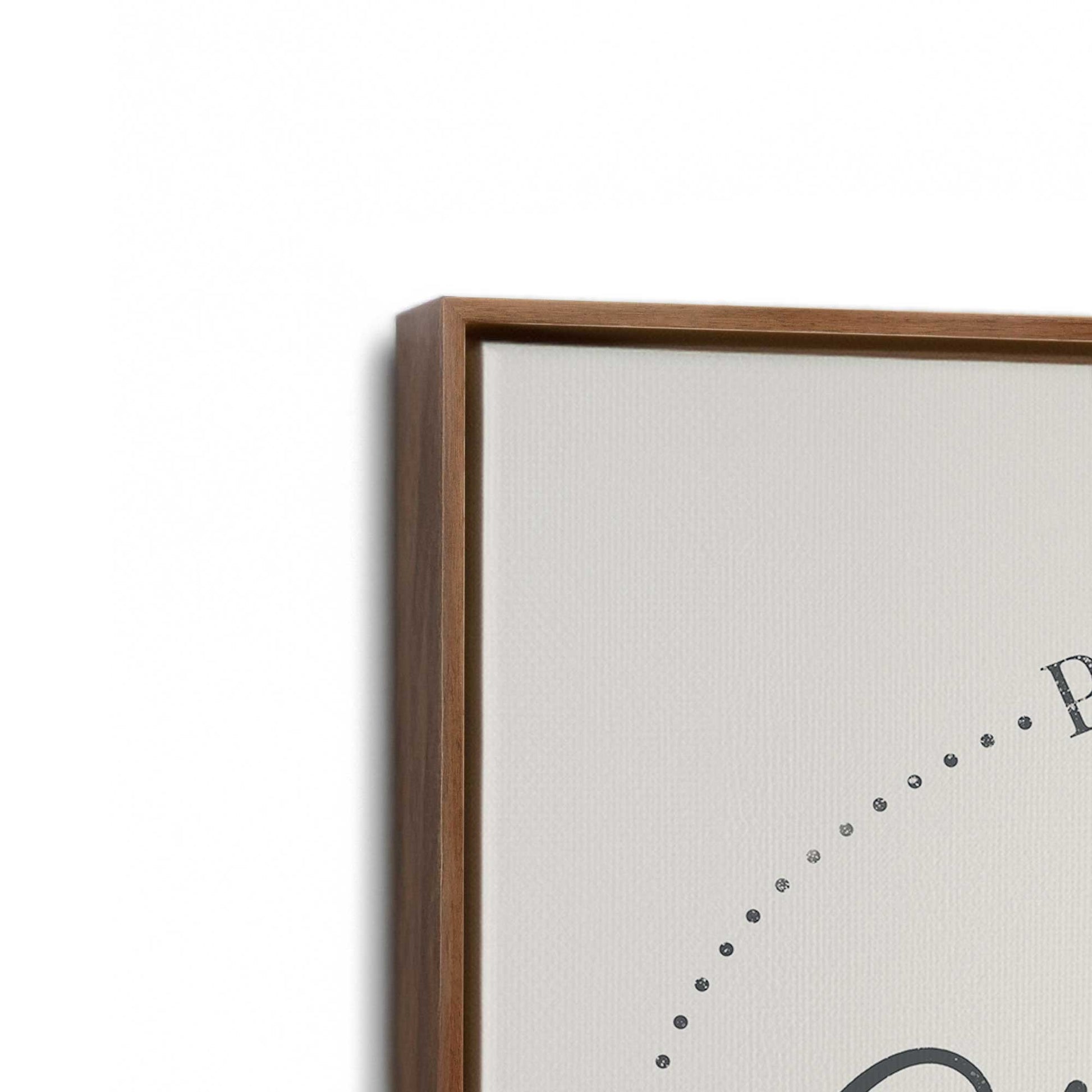 [Color:Walnut], Picture of art in a Walnut frame at an angle