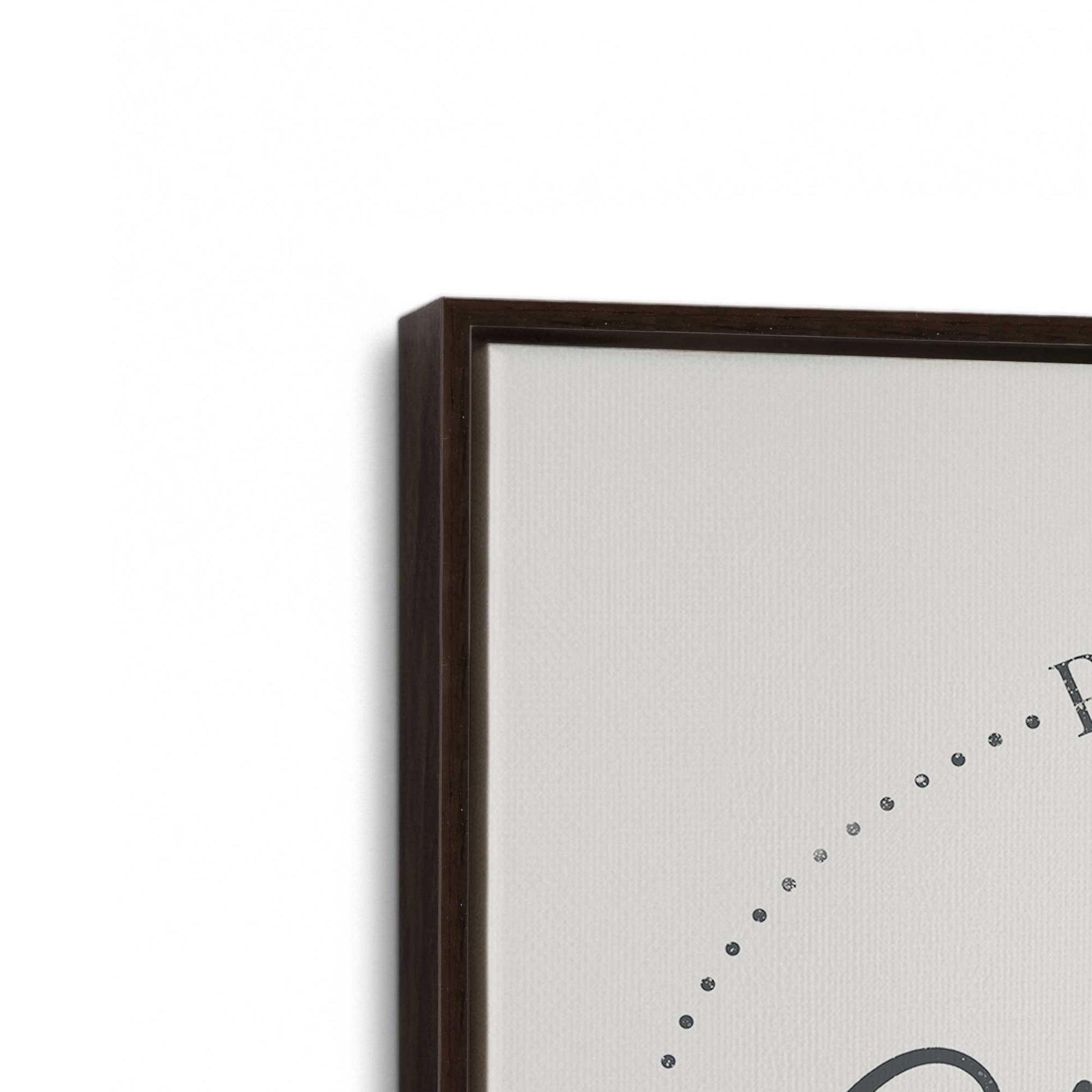 [Color:Espresso], Picture of art in a Espresso frame at an angle