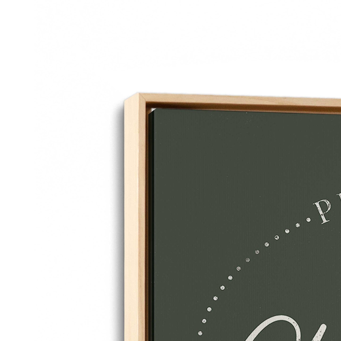 [Color:American Maple], Picture of art in a American Maple frame at an angle