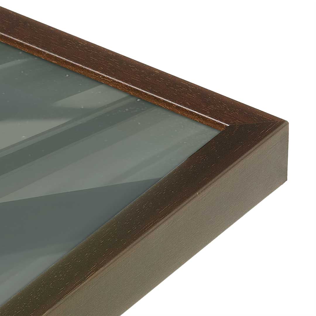 [Color:Brown], Picture of art in a Brown frame at an angle