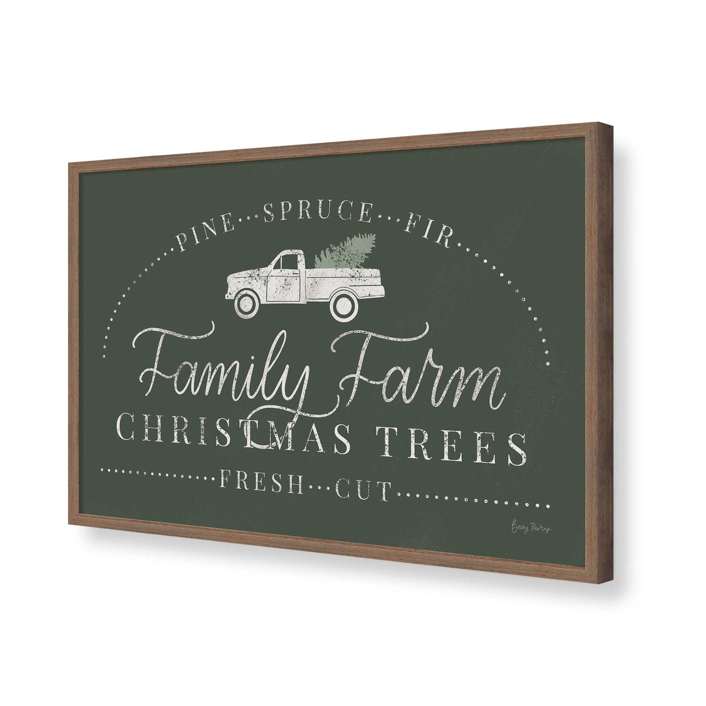 [Color:Walnut], Picture of art in a Walnut frame of the corner