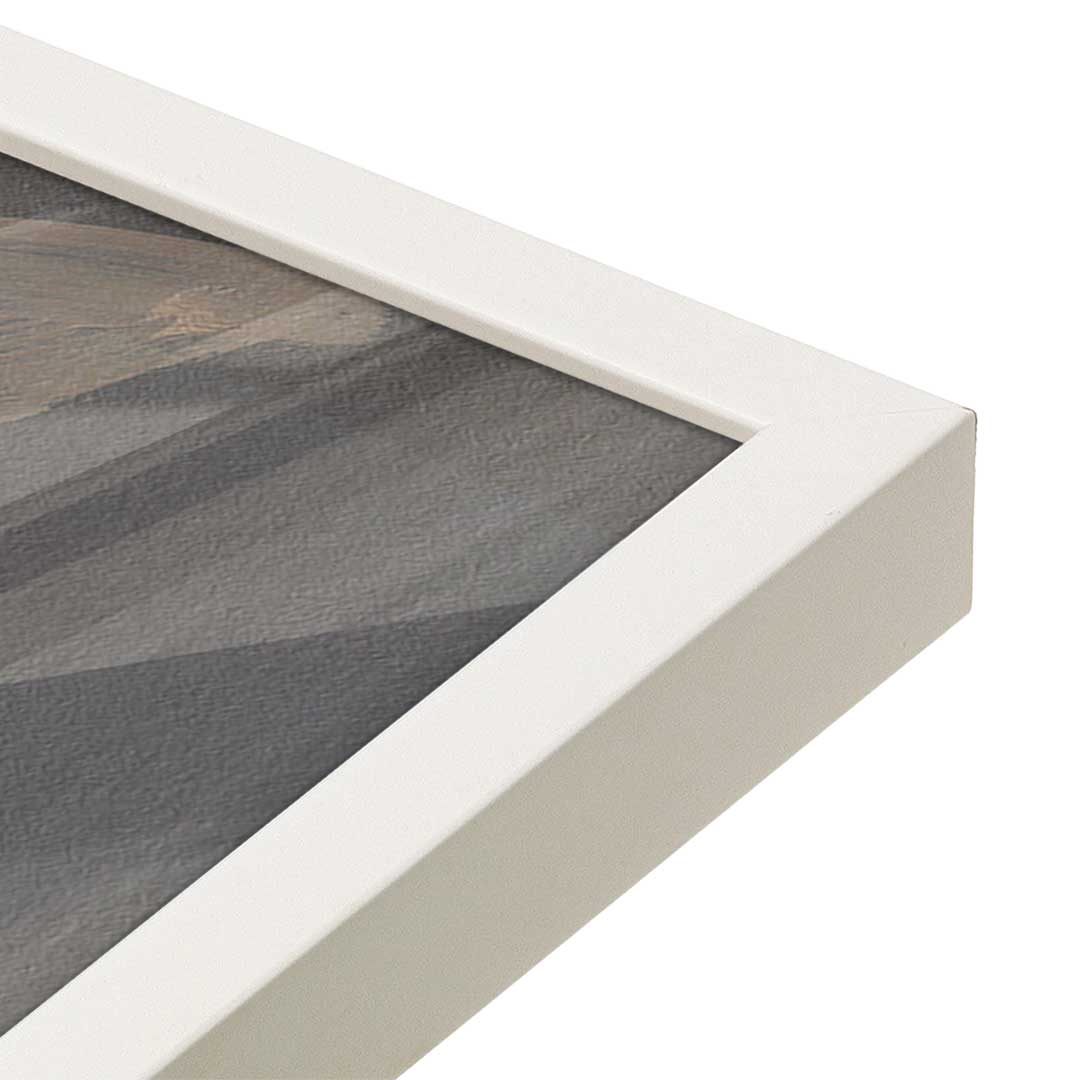 [Color:Opaque White], Picture of art in a Opaque White frame at an angle
