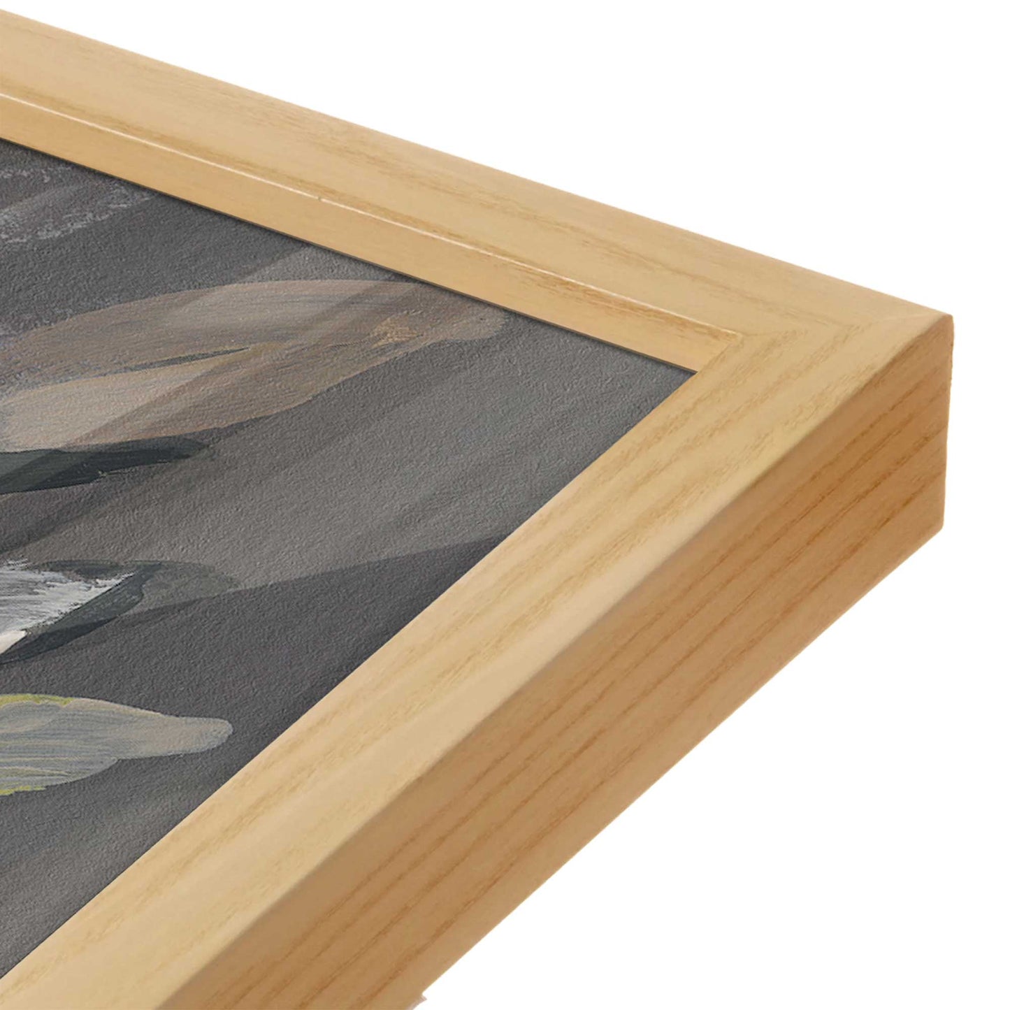 [Color:American Maple], Picture of art in a American Maple frame at an angle