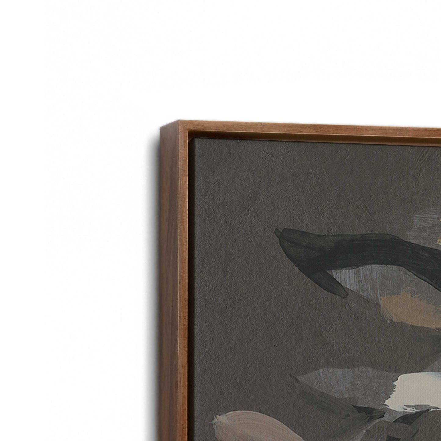[Color:Walnut], Picture of art in a Walnut frame at an angle