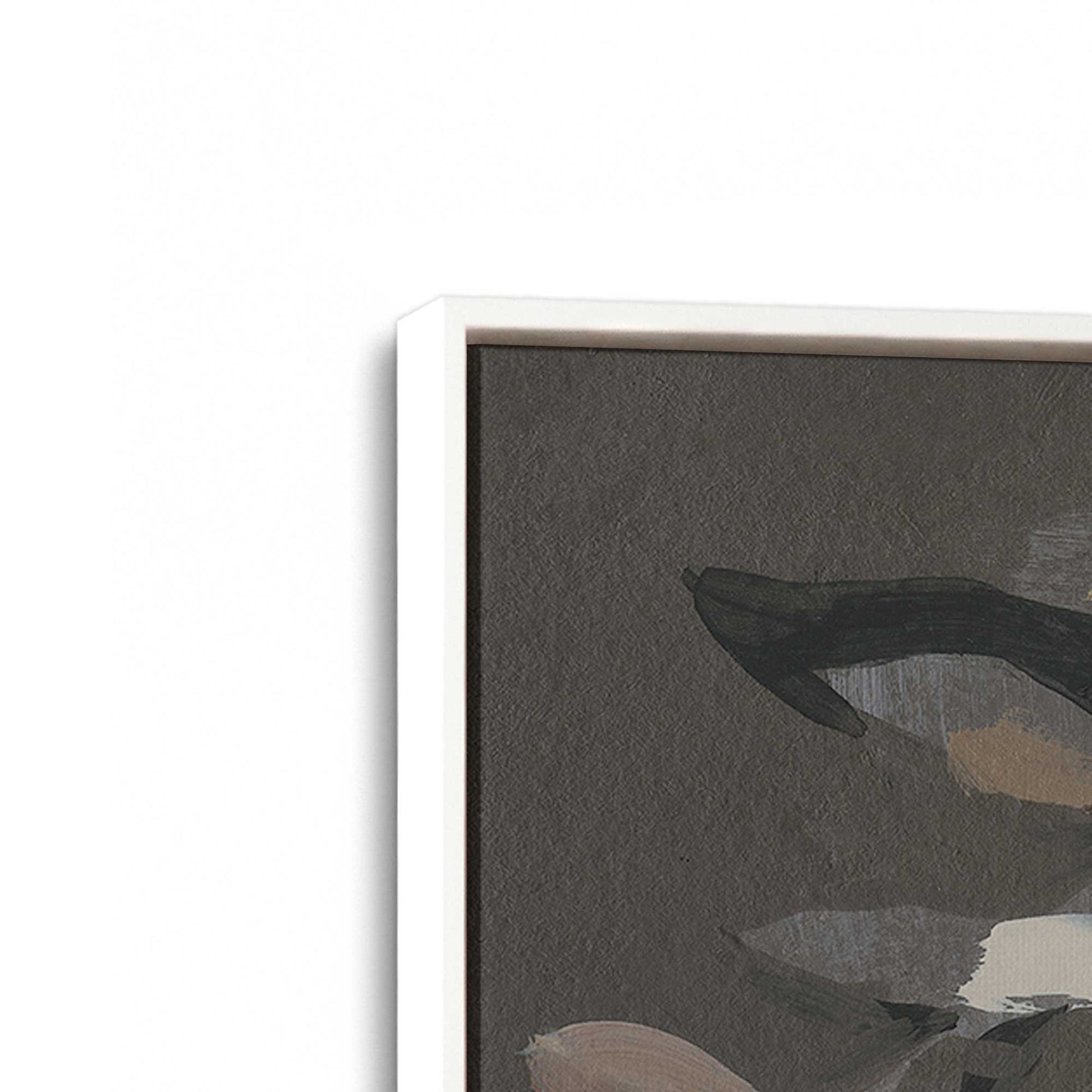 [Color:Opaque White], Picture of art in a White frame at an angle