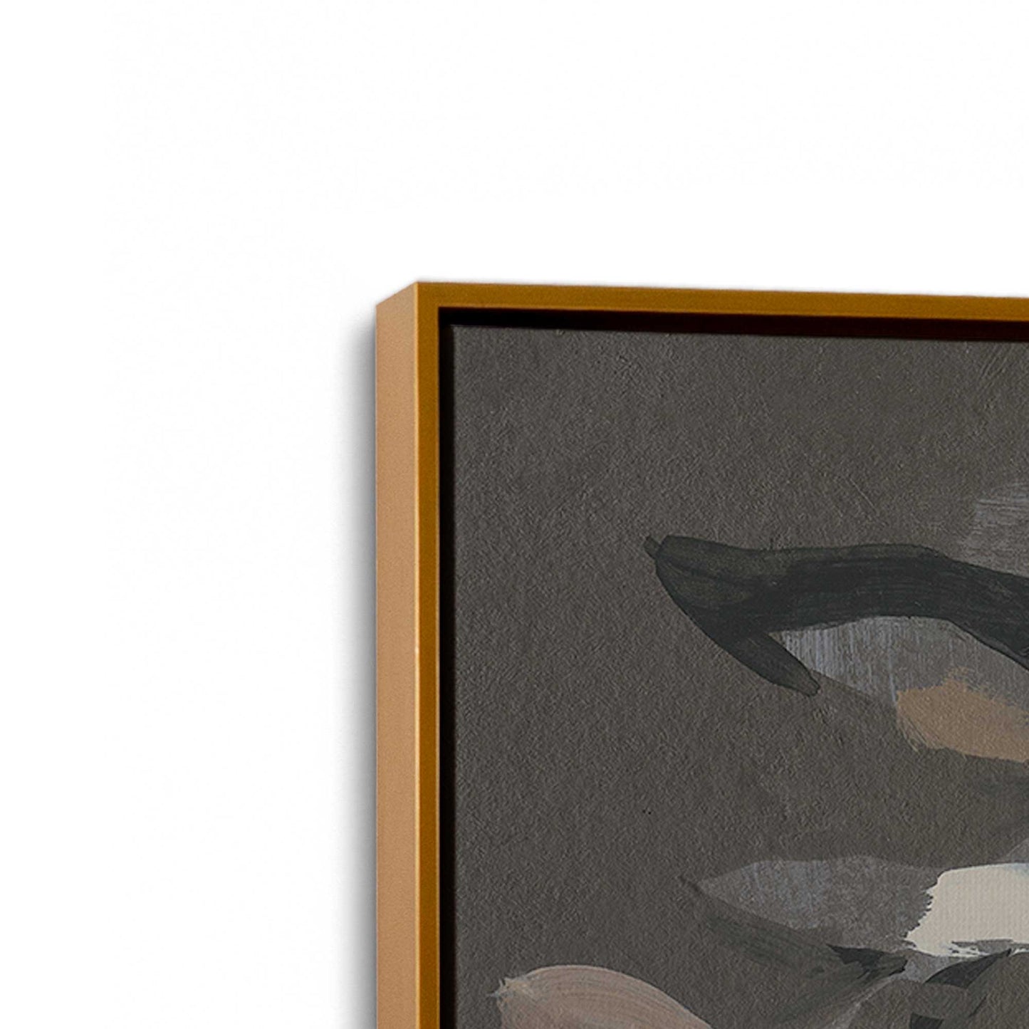 [Color:Polished Gold], Picture of art in a Polished Gold frame at an angle