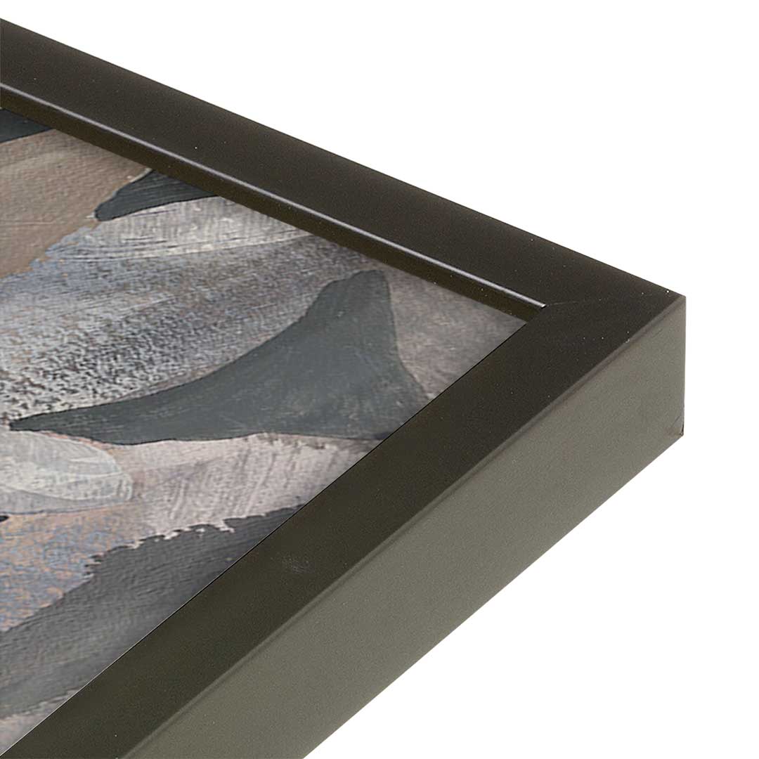 [Color:Satin Black], Picture of art in a Satin Black frame at an angle