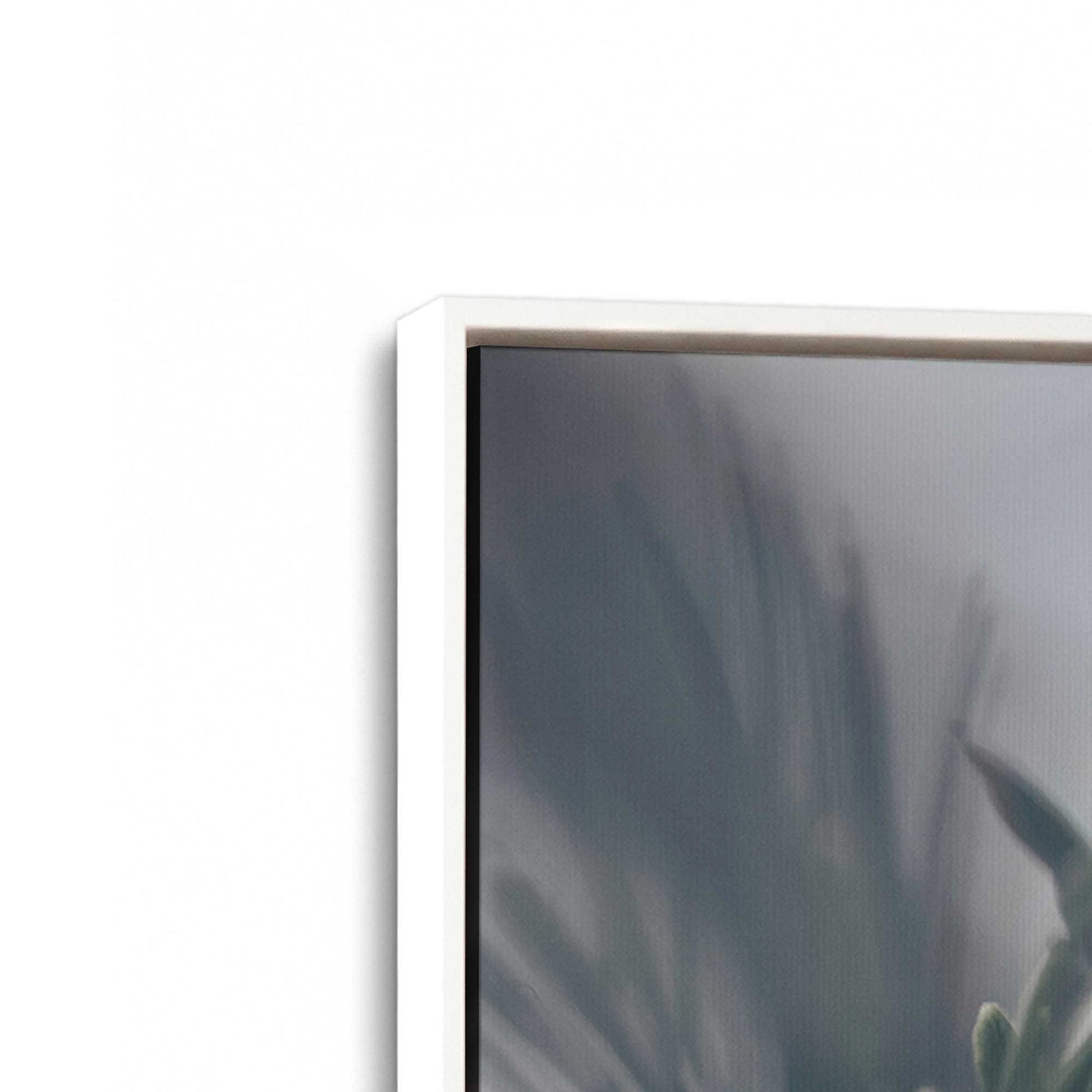 [Color:Opaque White], Picture of art in a White frame at an angle