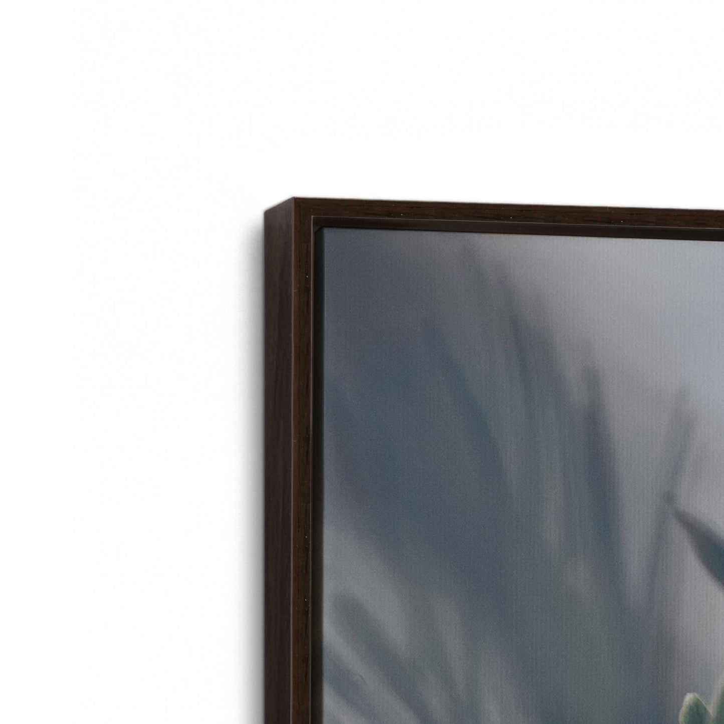 [Color:Espresso], Picture of art in a Espresso frame at an angle