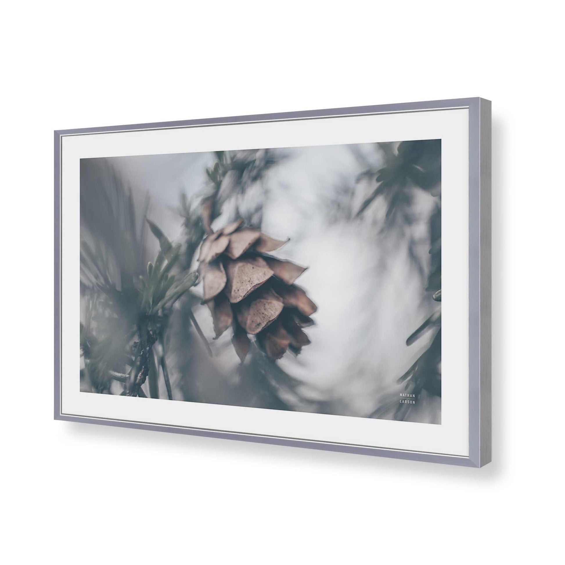 [Color:Polished Chrome], Picture of art in a Polished Chrome frame of the corner