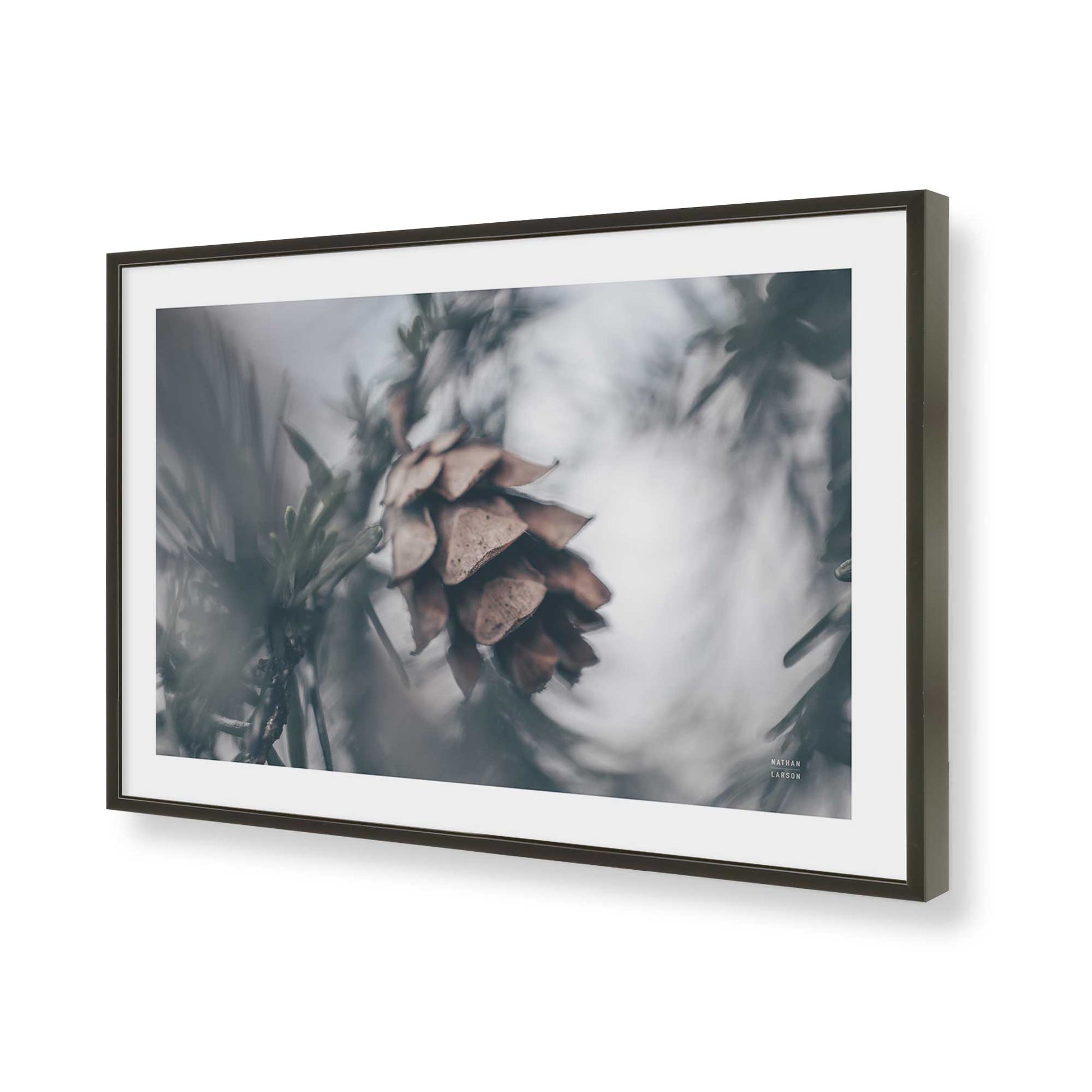 [Color:Satin Black], Picture of art in a Satin Black frame of the corner