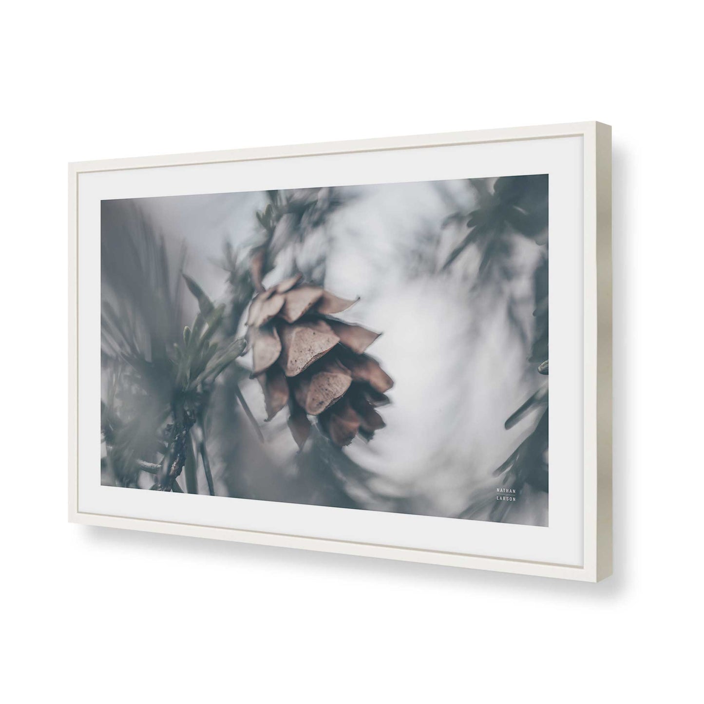 [Color:Opaque White], Picture of art in a Opaque White frame of the corner