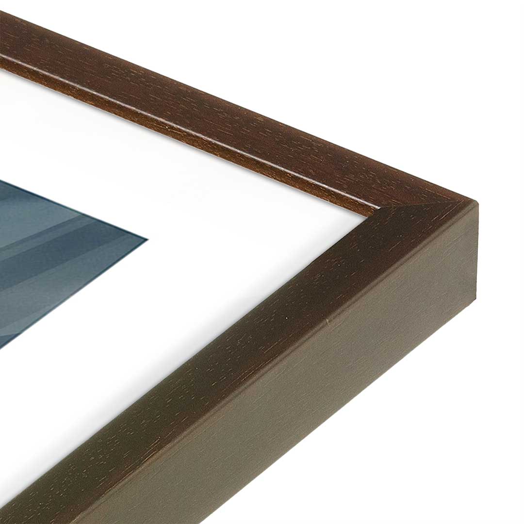 [Color:Brown], Picture of art in a Brown frame at an angle