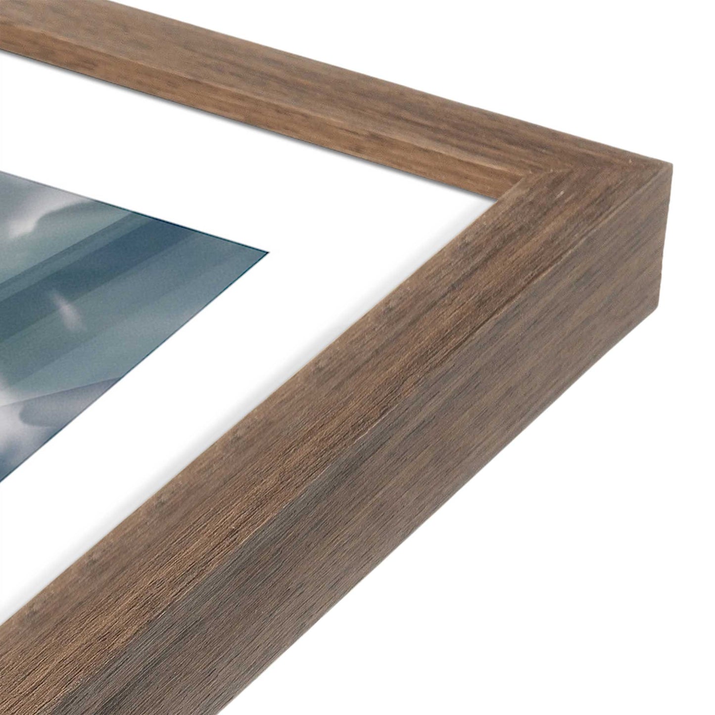 [Color:Walnut], Picture of art in a Walnut frame at an angle