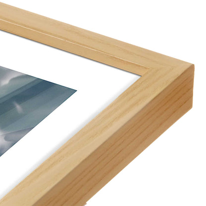 [Color:American Maple], Picture of art in a American Maple frame at an angle