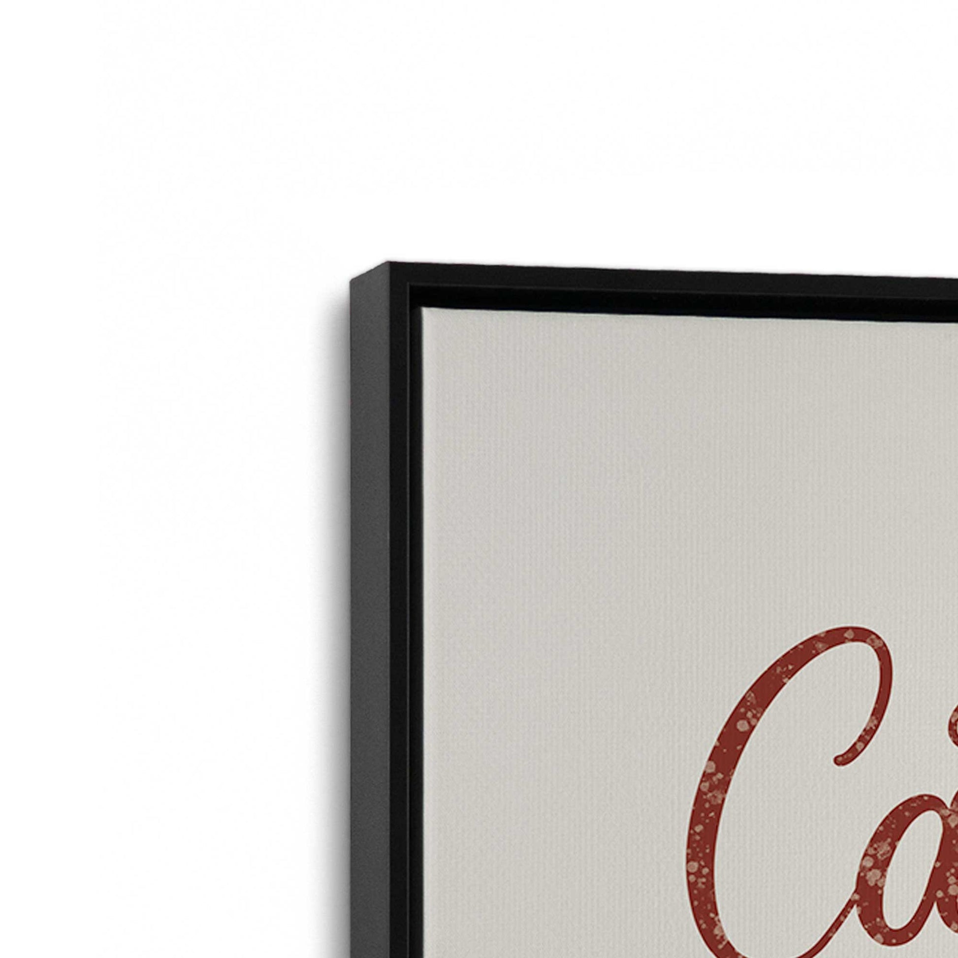 [Color:Satin Black], Picture of art in a Satin Black frame at an angle