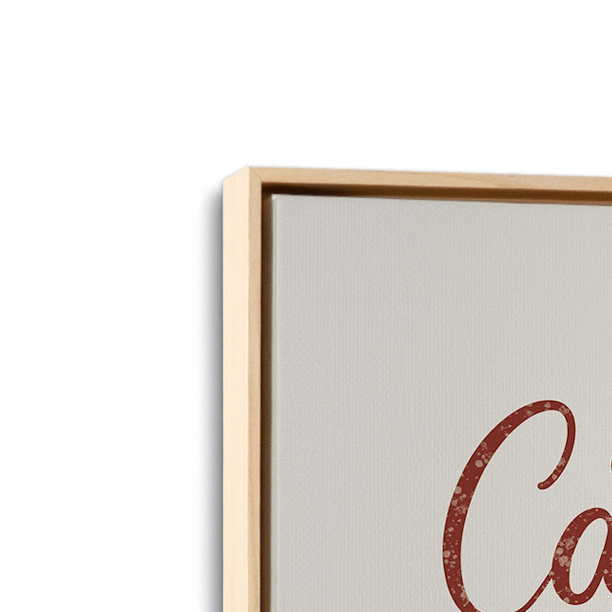 [Color:American Maple], Picture of art in a American Maple frame at an angle