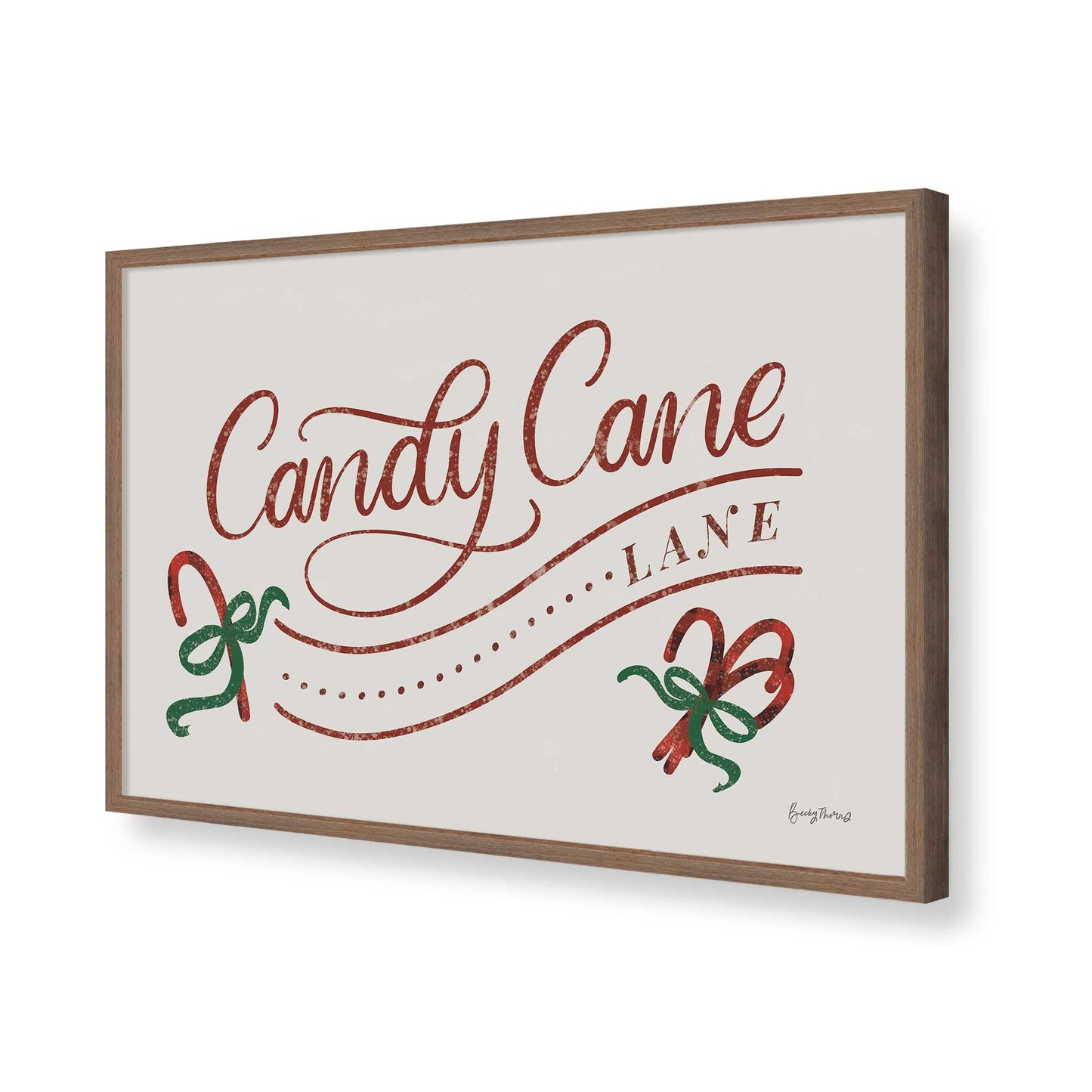 [Color:Walnut], Picture of art in a Walnut frame of the corner