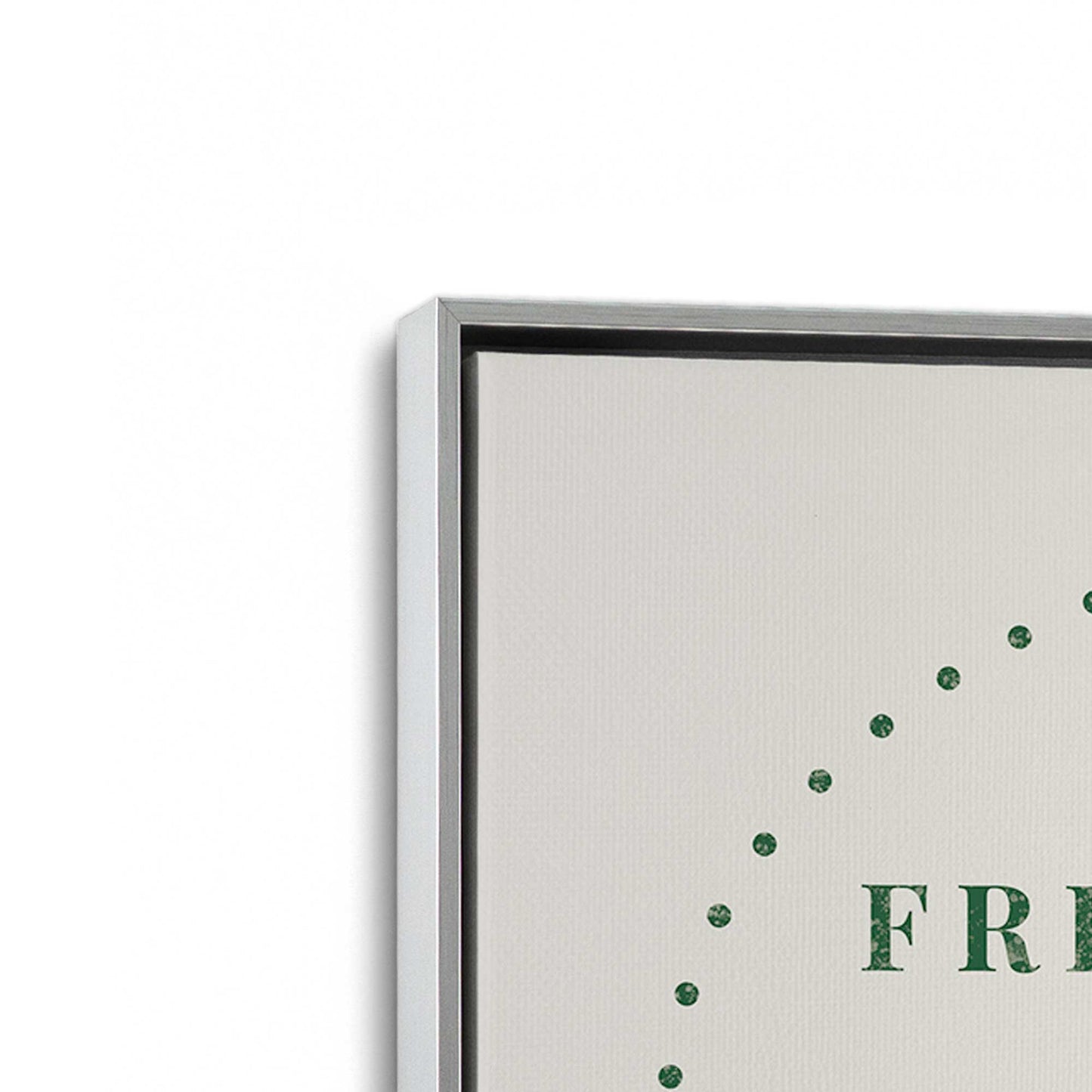 [Color:Polished Chrome], Picture of art in a Polished Chrome frame at an angle