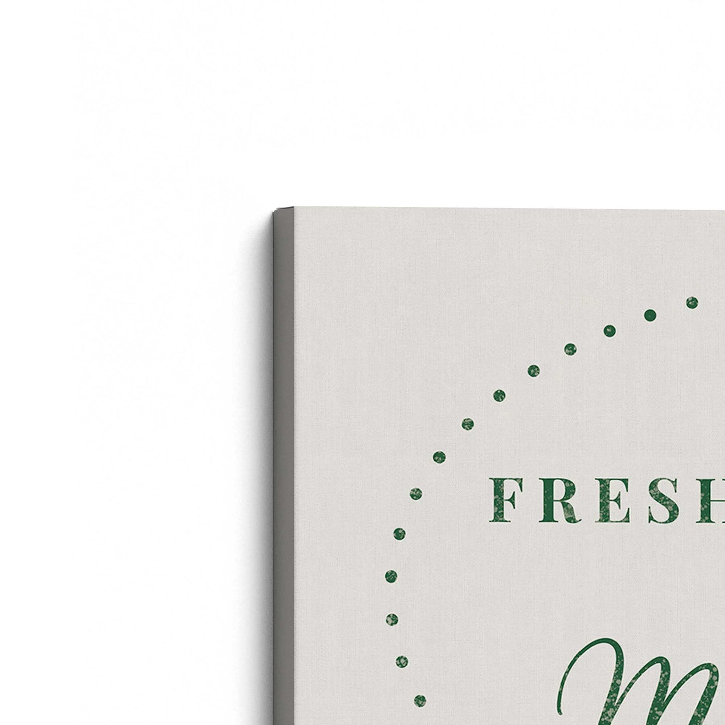 [Color:Stretched Canvas], Picture of the corner of the art