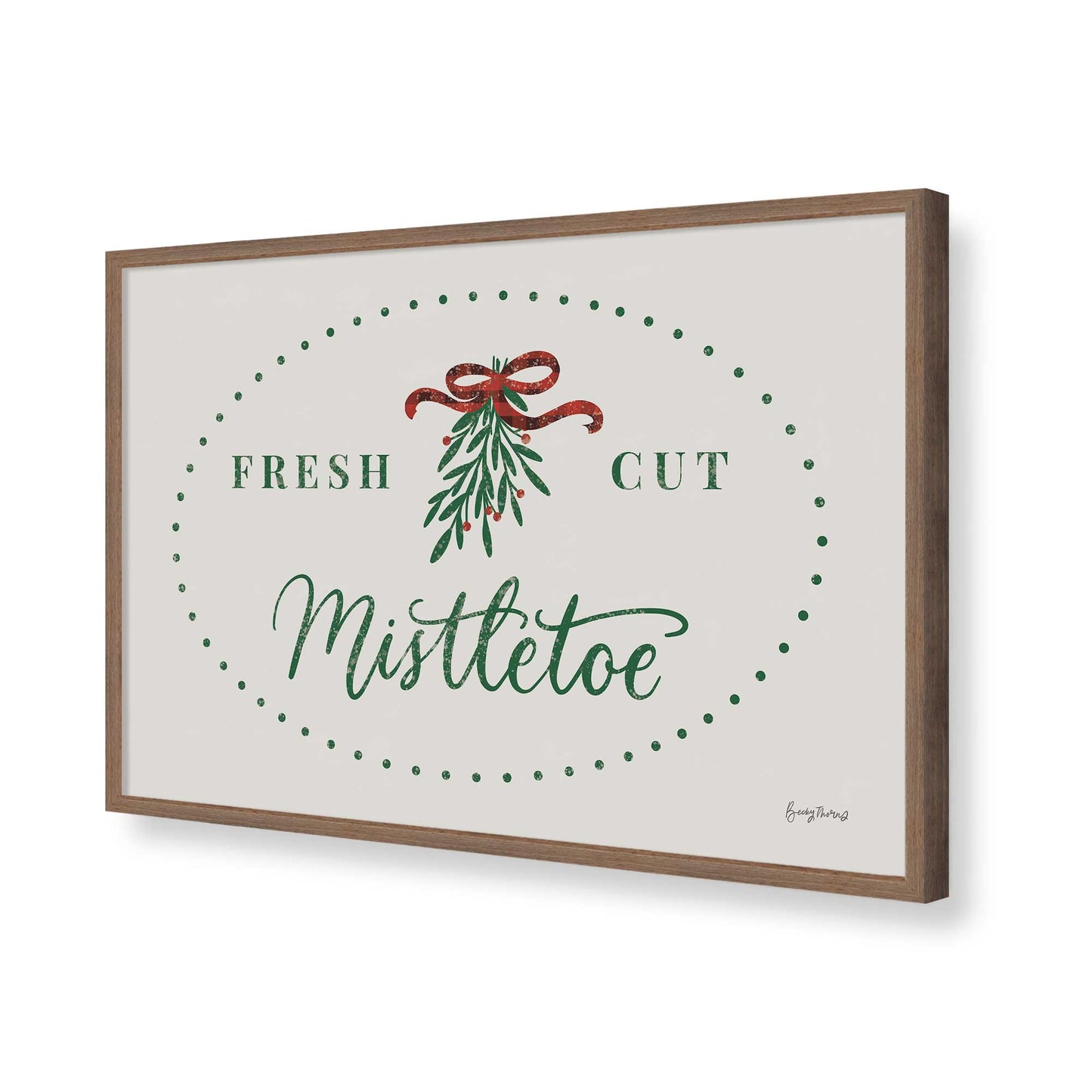 [Color:Walnut], Picture of art in a Walnut frame of the corner