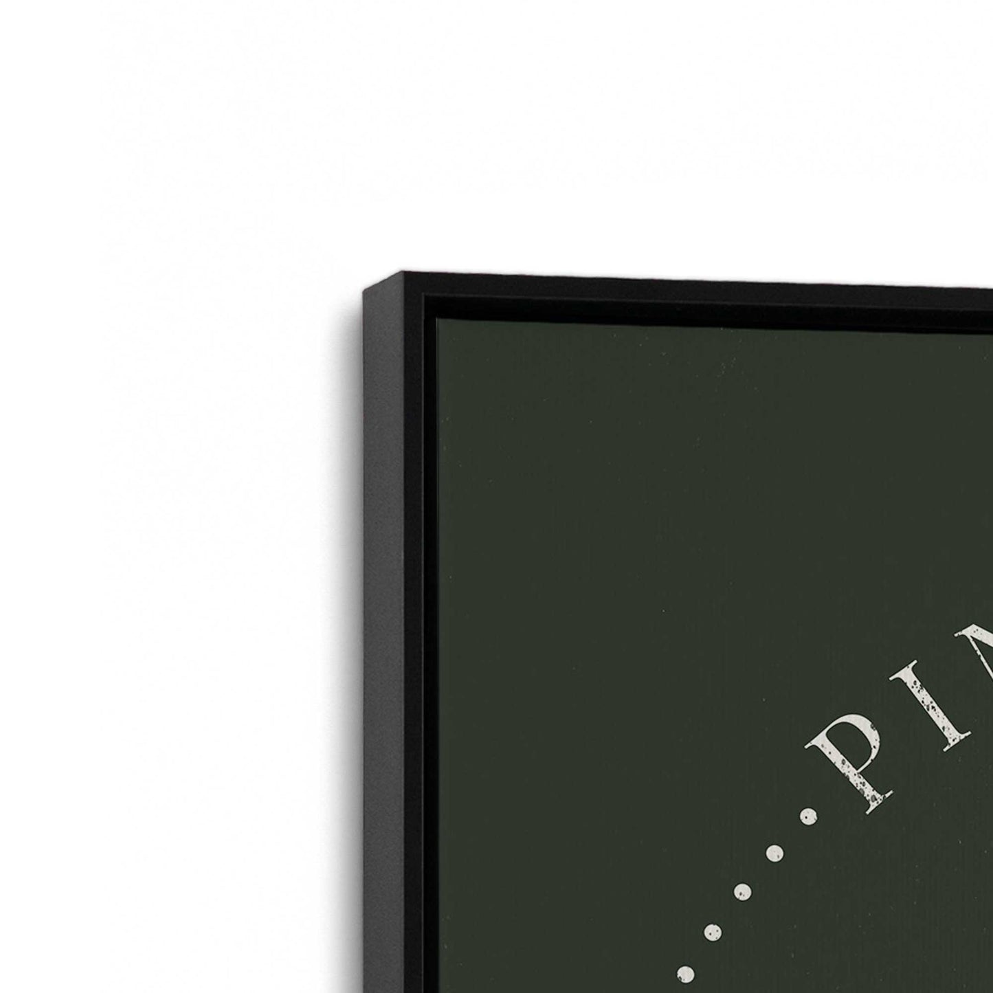 [Color:Satin Black], Picture of art in a Satin Black frame at an angle