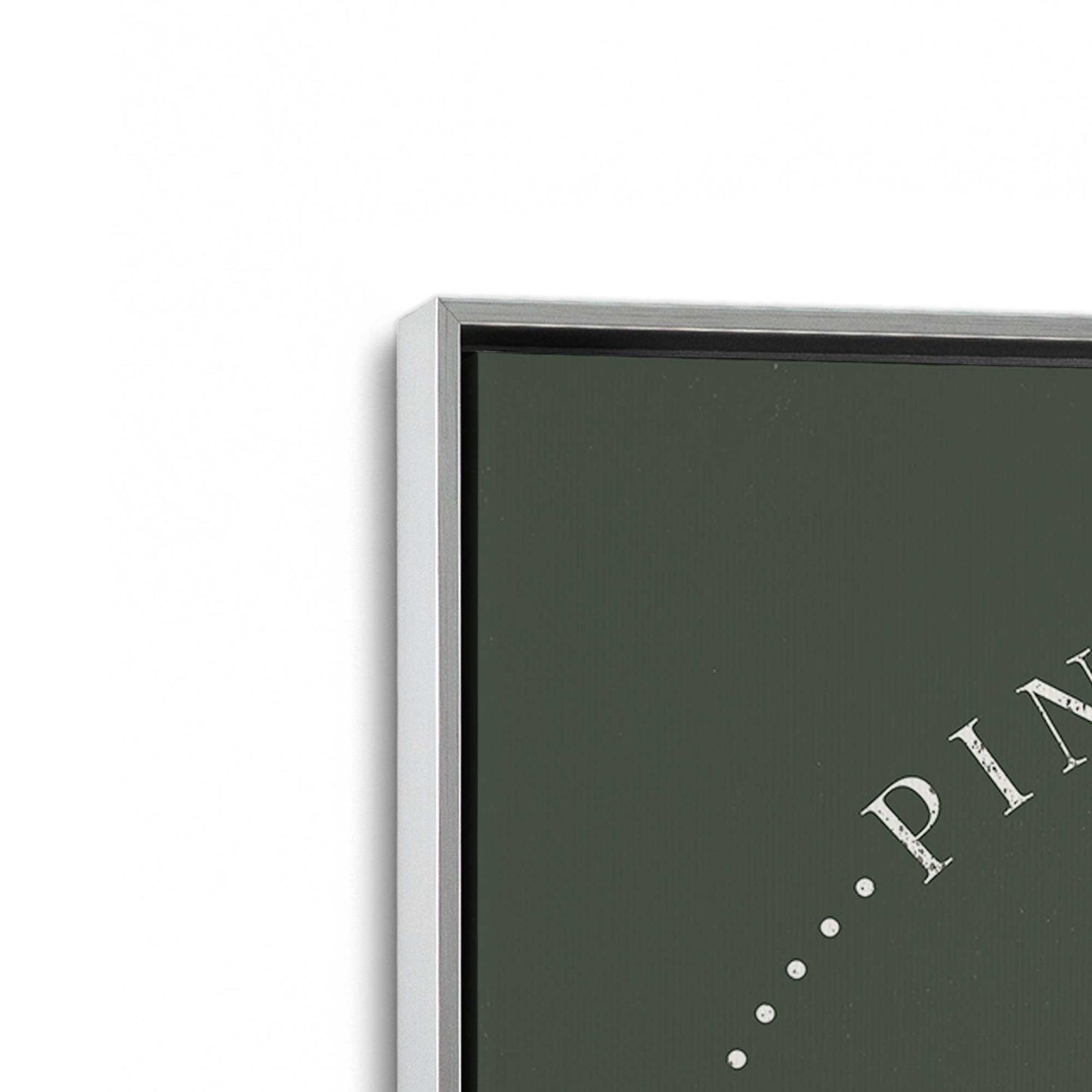 [Color:Polished Chrome], Picture of art in a Polished Chrome frame at an angle