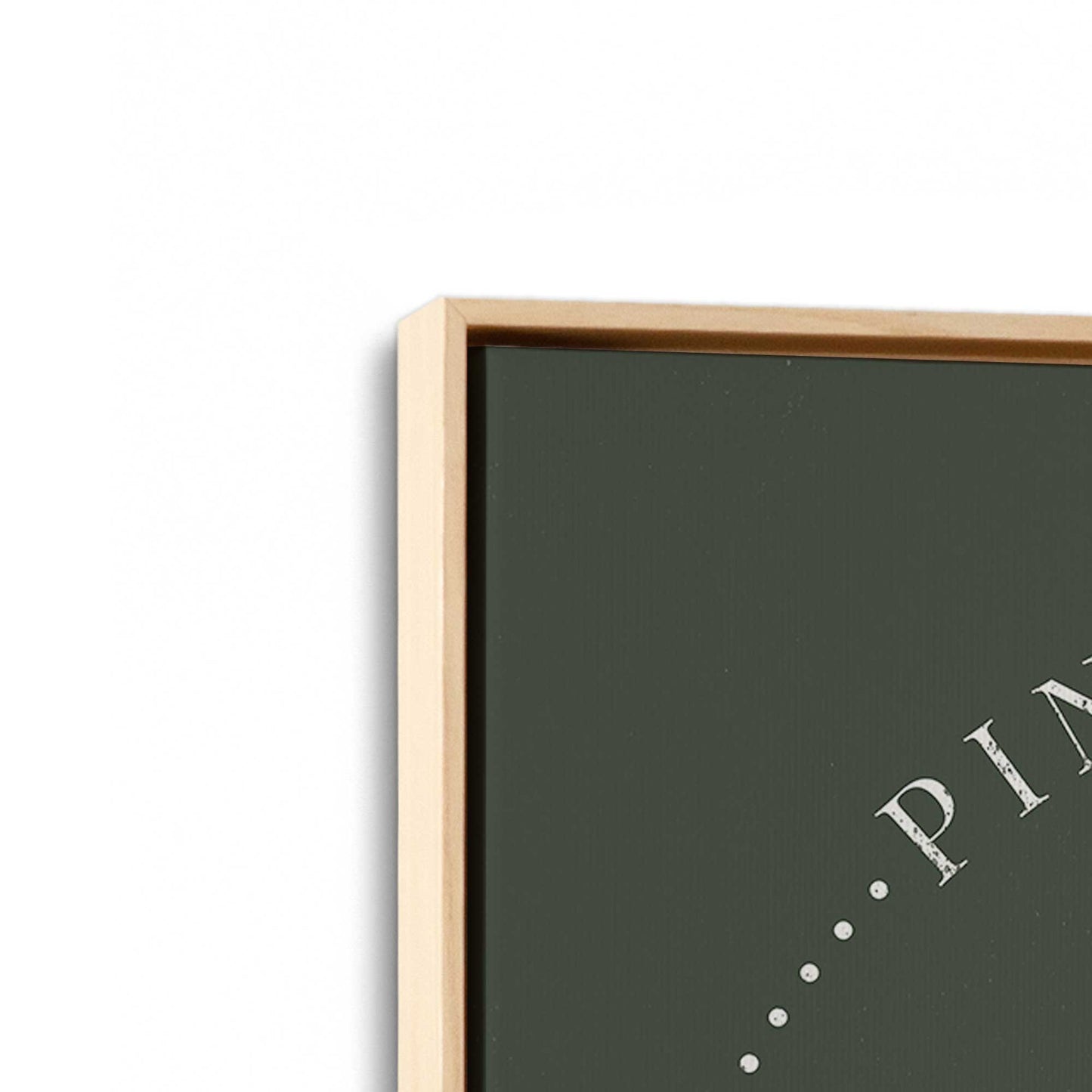 [Color:American Maple], Picture of art in a American Maple frame at an angle